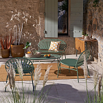 Зелёная скамья из стали Goodwin Metal Bench Green варинант исполнения - 4 | Loft Concept в Самаре