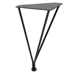 Стол журнальный c коричневой круглой столешницей на трех металлических ножках Charm Coffee Table варинант исполнения - 5 | Loft Concept в Самаре