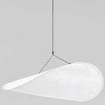 Подвесной светильник с белым тканевым плафоном в форме облака Crystal Cloud Junction варинант исполнения - 1 | Loft Concept в Самаре