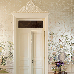 Обои ручная роспись Temple Newsam White Gold gilded silk варинант исполнения - 4 | Loft Concept в Самаре