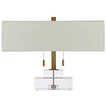 Настольная лампа прямоугольная на прозрачном основании Charm and Luxury варинант исполнения - 4 | Loft Concept в Самаре