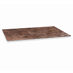 Стол обеденный с коричневой прямоугольной столешницей из керамики на четырех пластиковых ножках Brown Ceramics варинант исполнения - 3 | Loft Concept в Самаре