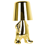 Настольная лампа фигурная золотого цвета с гладким абажуром Высота 19 см Sophia варинант исполнения - 2 | Loft Concept в Самаре