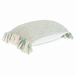 Чехол на подушку мятного цвета с бахромой и объемным узором Ethnic mix варинант исполнения - 1 | Loft Concept в Самаре