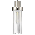 Подвесной светильник с стеклянным ребристым цилиндрическим плафоном Steps варинант исполнения - 3 | Loft Concept в Самаре