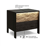 Тумба 2 ящика с подсветкой на рельефном фасаде Warm Industrial варинант исполнения - 10 | Loft Concept в Самаре