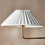 Люстра линейная с 2-мя белыми плиссированными тканевыми абажурами Combination варинант исполнения - 3 | Loft Concept в Самаре