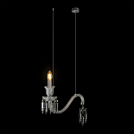 Подвесной светильник стеклянный в виде канделябра Curved Glass Chandelier варинант исполнения - 2 | Loft Concept в Самаре