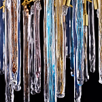 Люстра на подвесе с каркасом из металла и цветными подвесками из стекла Droplet Chandelier варинант исполнения - 2 | Loft Concept в Самаре