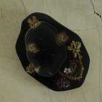 Подставка из эпоксидной смолы с цветами черная Epoxy Resin Flowers Black варинант исполнения - 2 | Loft Concept в Самаре