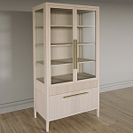 Витрина Primo со стеклянными фасадами и буфетом шпон Светлый дуб варинант исполнения - 3 | Loft Concept в Самаре