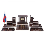 Настольный письменный набор из природного камня обсидиана с декором в виде Коня Team leader варинант исполнения - 2 | Loft Concept в Самаре