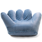Дизайнерское плюшевое кресло в форме руки голубое Poltronova Joe Plush Baby Blue Armchair варинант исполнения - 1 | Loft Concept в Самаре