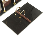 Настольный письменный набор из лемезита и змеевика с часами Royal Accessory варинант исполнения - 3 | Loft Concept в Самаре