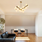 Люстра подвесная фигурная с белыми лампами в форме шара Felicitat варинант исполнения - 1 | Loft Concept в Самаре