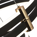 Люстра светодиодная с 3-мя плафонами в форме колец из акрила и алюминия с пультом для регулировки света Ring Horizontal Anthracite варинант исполнения - 8 | Loft Concept в Самаре