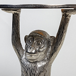 Столик с подстольем в виде обезьянки Bombay Nickel варинант исполнения - 6 | Loft Concept в Самаре