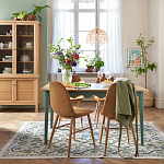 Деревянный обеденный стол Wavy Wooden Dining Table Green варинант исполнения - 6 | Loft Concept в Самаре