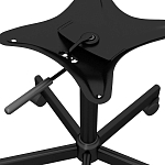 Стул с мягкой черной обивкой из велюра и подъемно-поворотным механизмом на колесиках Harper Black варинант исполнения - 5 | Loft Concept в Самаре