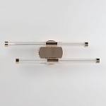 Бра с круглым основанием золотого цвета и двумя вертикальными плафонами Hex Scaffold варинант исполнения - 3 | Loft Concept в Самаре