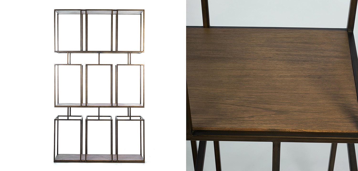 Стеллаж Bronx metal & mahogany Стеллаж Bronx metal & mahogany - Loft-Concept в Самаре