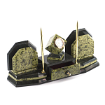 Настольный письменный набор из змеевика с часами и таблетницей Successful Leader варинант исполнения - 2 | Loft Concept в Самаре