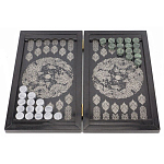 Подарочные нарды из натурального камня с гравировкой Backgammon from Stone варинант исполнения - 1 | Loft Concept в Самаре