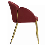 Стул бордовый на золотистых ножках Burgundy Chair варинант исполнения - 2 | Loft Concept в Самаре