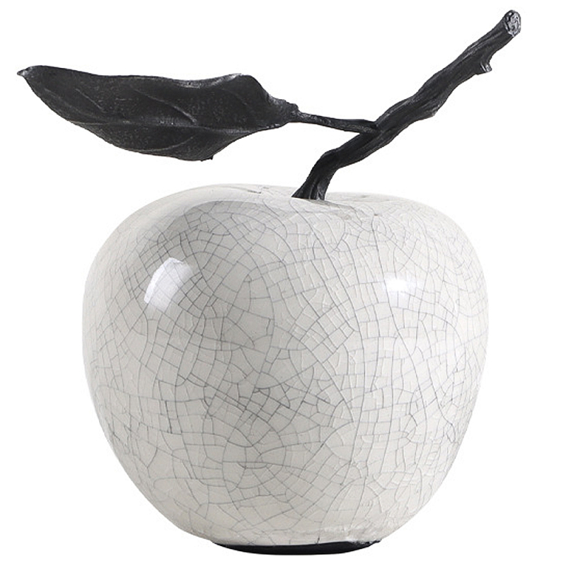 Декоративная статуэтка из керамики Яблоко Apple Ceramics Statuette Белый Оловянный Декоративная статуэтка из керамики Яблоко Apple Ceramics Statuette Белый Оловянный в Самаре | Loft Concept