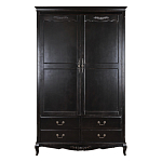 Шкаф черный с 4-мя ящиками и 2-мя дверцами в стиле Прованс Vintage варинант исполнения - 1 | Loft Concept в Самаре