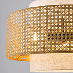 Подвесной светильник с декоративным поясом из плетеного бамбука Biuloggicu варинант исполнения - 4 | Loft Concept в Самаре