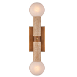 Бра цилиндрической формы с 2-мя плафонами белого цвета Marble Glow варинант исполнения - 1 | Loft Concept в Самаре