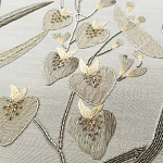 Обои с вышивкой ручной работы Moonlit Garden Original colourway on muslin варинант исполнения - 2 | Loft Concept в Самаре