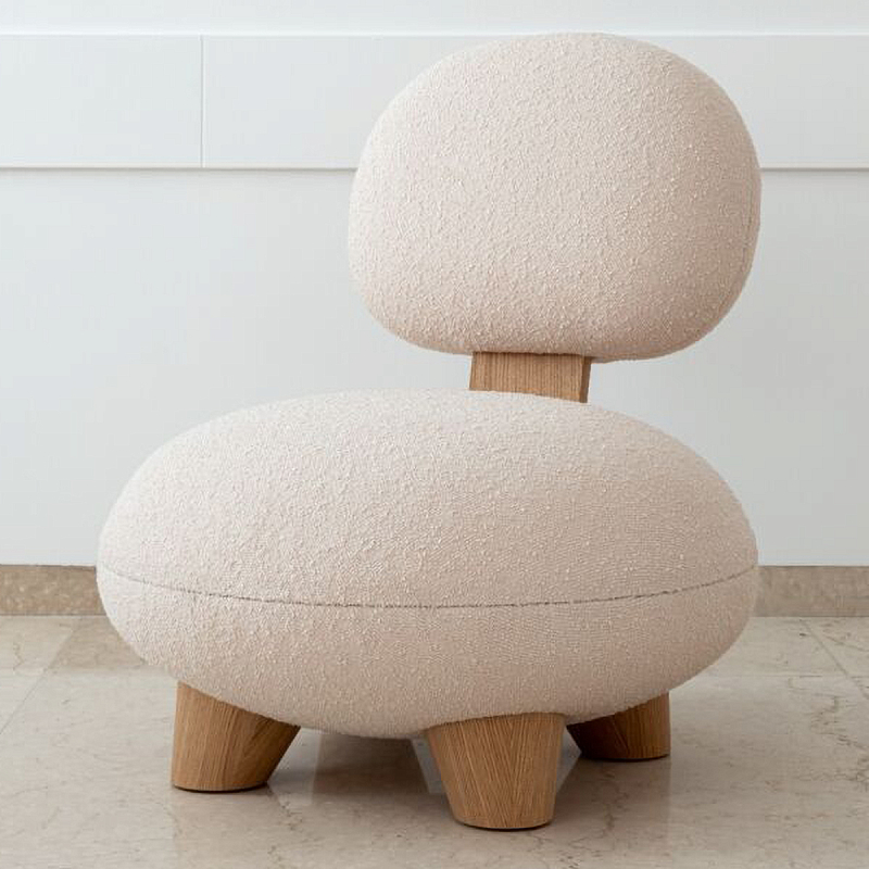 Кресло Ян Белый Коричневый в Самаре | Loft Concept 