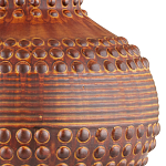 Настольная лампа темно-коричневая с тканевым абажуром в форме конуса Сhieftain варинант исполнения - 1 | Loft Concept в Самаре