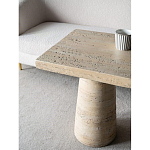 Столик приставной с квадратной столешницей Textured Cream Table варинант исполнения - 6 | Loft Concept в Самаре