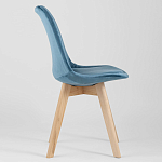 Стул с мягким велюровым сиденьем Arvika Blue варинант исполнения - 2 | Loft Concept в Самаре