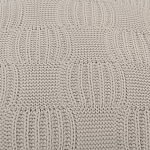 Подушка из хлопка рельефной вязки серого цвета Eden Line варинант исполнения - 3 | Loft Concept в Самаре