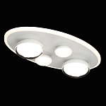 Потолочный светильник овальной формы белого цвета с 4-мя лампами Lunar Pebbles варинант исполнения - 2 | Loft Concept в Самаре