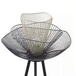 Торшер с трехъярусным плафоном из металлической сетки Metal Mesh Floor Lamp варинант исполнения - 4 | Loft Concept в Самаре