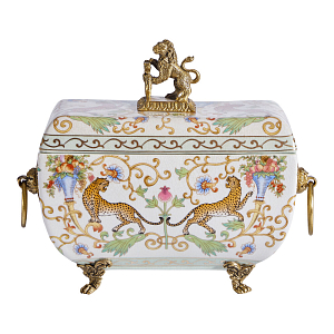 Шкатулка с фигуркой льва на крышке Eden Garden