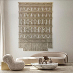 Панно на стену плетеное Макраме бежевый цвет  варинант исполнения - 10 | Loft Concept в Самаре