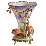 Ваза с цесарками из фарфора с бронзовыми элементами Garden of Eden варинант исполнения - 1 | Loft Concept в Самаре