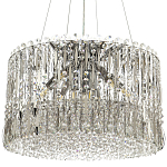 Круглая люстра с металлическими и хрустальными подвесками Bonnay Crystal Chrome Chandelier варинант исполнения - 3 | Loft Concept в Самаре