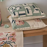 Подушка декоративная зеленого цвета с геометрическим рисунком Divine Abstractions варинант исполнения - 6 | Loft Concept в Самаре