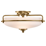 Потолочный светильник со стеклянным плафоном на изогнутых кронштейнах Quoizel  варинант исполнения - 11 | Loft Concept в Самаре