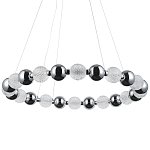 Светодиодная кольцевая люстра Crystal Globule Chrome Chandelier варинант исполнения - 3 | Loft Concept в Самаре