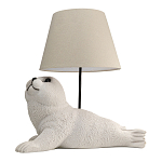 Настольная лампа в детскую Белый морской котик варинант исполнения - 1 | Loft Concept в Самаре