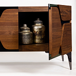 ТВ-тумба с узором из шпона на фасаде Sahara варинант исполнения - 3 | Loft Concept в Самаре