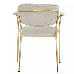 Стул Singer Chair с подлокотниками серый на золотистых ножках варинант исполнения - 4 | Loft Concept в Самаре